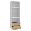 Forte Узкий стеллаж с ящиками Culgoa, белый/дуб Artisan, CUGR711-M576 - Home Club, изображение 5