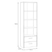 Forte Узкий стеллаж с ящиками Culgoa, белый/дуб Artisan, CUGR711-M576 - Home Club, изображение 6