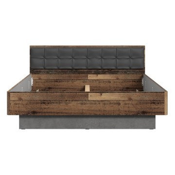Forte Двоспальне ліжко 180x200 см Clif Old – Wood Vintage/Beton, BVNL2802-C748 - Home Club