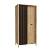 Forte Шафа з ламелями 100 см Jytana Дуб Mauvella/Чорний, JTNS821L-M635 - Home Club, зображення 2