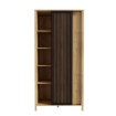 Forte Шафа з ламелями 100 см Jytana Дуб Mauvella/Чорний, JTNS821L-M635 - Home Club, зображення 5