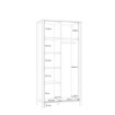 Forte Шафа з ламелями 100 см Jytana Дуб Mauvella/Чорний, JTNS821L-M635 - Home Club, зображення 8