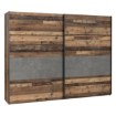 Forte Шкаф с раздвижными дверцами 270 см Clif Old – Винтажный деревянный/бетон, RCQS12411-C754 - Home Club, изображение 4