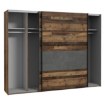 Forte Шкаф с раздвижными дверцами 270 см Clif Old – Винтажный деревянный/бетон, RCQS12411-C754 - Home Club, изображение 5