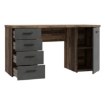 Forte Письмовий стіл 145x60 см з 4 шухлядами та шафкою, колір «Бетон/Old-Wood Vintage», MT926-C943 - Home Club, зображення 6