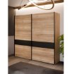 Forte Розсувна шафа 220 см Baderna Дуб Mauvella/Чорний, BDNS92511-M635 - Home Club