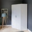 Forte Велика кутова шафа 120x120 см Econobox 2, біла, ECBS924-120 - Home Club