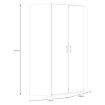 Forte Велика кутова шафа 120x120 см Econobox 2, біла, ECBS924-120 - Home Club, зображення 6