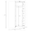 Forte Велика кутова шафа 120x120 см Econobox 2, біла, ECBS924-120 - Home Club, зображення 7