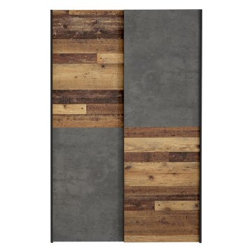 Forte Розсувна шафа 120 см Ozzula Old – Wood Vintage/Бетон, OZLS722X7-C754 - Home Club