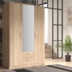 Forte Шафа з дзеркалом 120 см із шухлядами Niko, дуб «Сонома», NIKS82-D30F - Home Club