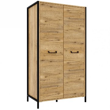 Forte Шафа 110 см Oriental Tree Дуб Bartex/Чорний, HUDS822-M524 - Home Club