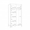 Forte Шафа 110 см Oriental Tree Дуб Bartex/Чорний, HUDS822-M524 - Home Club, зображення 5