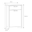 Forte Шафа для взуття 70 см із шухлядою Clif Old – Wood Vintage/Бетон, CLFD213-C748 - Home Club, зображення 6