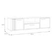 Forte Тв-тумба 160 см Cardigan, білий/дуб Artisan, CDGT132-C881 - Home Club, зображення 6