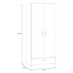 Forte Шафа 80 см з висувною шухлядою Econobox, біла, ECBS823-120 - Home Club, зображення 6