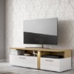 Forte Тв-тумба з підсвічуванням 160 см Tuluza Білий/Дуб Artisan, TUZT121B-C843 - Home Club