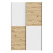 Forte Розсувна шафа 120 см Schach&amp;matt Білий/Дуб Artisan, SHMS62231-C853 - Home Club, зображення 2