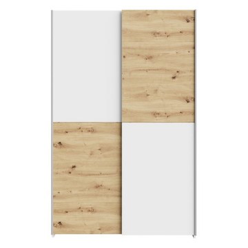 Forte Шкаф с раздвижными дверцами 120 см Schach&amp;matt, белый/дуб Artisan, SHMS62231-C853 - Home Club