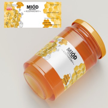 Chomik Kpl. 100 Етикеток Мед Нектаровий Ріпаковий 116 x 50 Мм, BEE8252 - Home Club