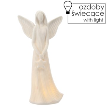 Chomik Фігурка Ангела Зі Зіркою Led Вис. 23,6 См, SID3379 - Home Club