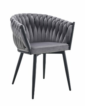 Kontrasto Kt220 Стул Glam Vel, серый, 5.90 90053 - Home Club
