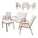 Kontrasto Комплект Marbella Wood на 4 особи, колір «таупе», Dw, Meb000082 - Home Club