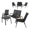 Kontrasto Комплект Marbella Wood на 4 особи, чорний Dw, Meb000081 - Home Club, зображення 2