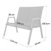 Kontrasto Комплект Marbella Wood на 4 особи, чорний Dw, Meb000081 - Home Club, зображення 5