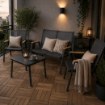 Kontrasto Комплект Marbella Wood на 4 особи, чорний Dw, Meb000081 - Home Club, зображення 7