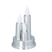 Chomik Потрійна Свічка Led 8,5 × 14 См, Срібна, LED2900 - Home Club, зображення 3
