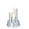 Chomik Потрійна Свічка Led 8,5 × 14 См, Срібна, LED2900 - Home Club, зображення 4