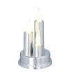 Chomik Потрійна Свічка Led 8,5 × 14 См, Срібна, LED2900 - Home Club, зображення 5