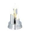 Chomik Потрійна Свічка Led 8,5 × 14 См, Срібна, LED2900 - Home Club, зображення 6