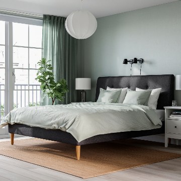 ИКЕА Обитая рама кровати IDANÄS ИДАНЭС, 904.589.47 - Home Club