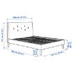 ИКЕА Обитая рама кровати IDANÄS ИДАНЭС, 904.589.47 - Home Club, изображение 10