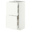 Шкаф stj 2fr, 3 ящика, белый, Aspudden,  матовый белый, 40 x 37 см