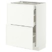 Шкаф stj 2fr, 3 ящика, белый, Aspudden,  матовый белый, 60 x 37 см
