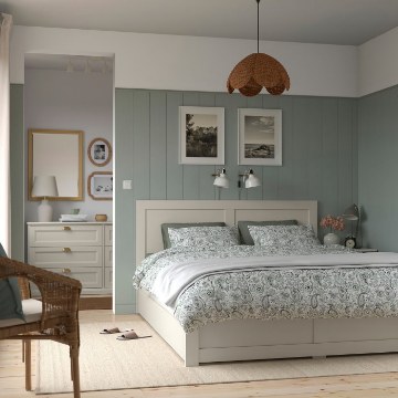 ИКЕА Рама кровати с 2 контейнерами FÅGELFJÄLLET, 896.287.76 - Home Club