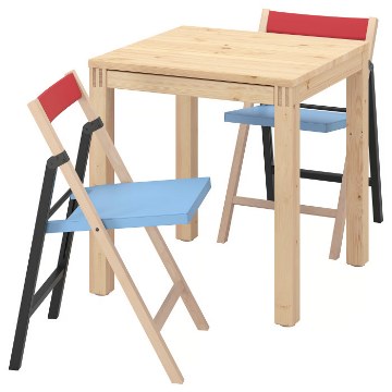 ІКЕА Стіл і 2 складні стільці IKEA PS 2026, 196.343.75 - Home Club