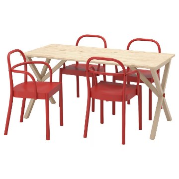 ІКЕА Стіл і 4 стільці IKEA PS 2026 / STOCKHOLM 2025, 296.344.07 - Home Club