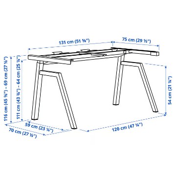 ИКЕА Основание стола TROTTEN, 205.984.04 - Home Club