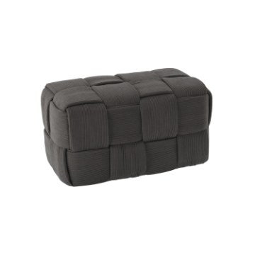 Chomik Прямоугольный плетеный пуф 52 x 28 x 28 см, тёмно-серый, PHO5895 - Home Club