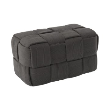 Chomik Прямокутна Плетена Пуфа 52 x 28 x 28 См, Темно-Сіра, PHO5895 - Home Club
