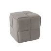 Chomik Плетеный пуф-кубик 43 x 43 x 43 см, светло-серый, PHO6045 - Home Club