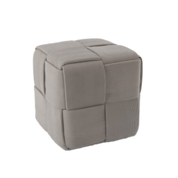 Chomik Плетеный пуф-кубик 43 x 43 x 43 см, светло-серый, PHO6045 - Home Club