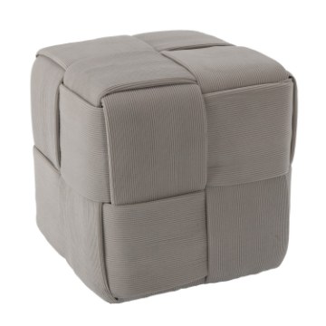 Chomik Пуф-Кубік З Плетення 43 x 43 x 43 См, Світло-Сірий, PHO6045 - Home Club