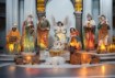 Chomik Набор рождественских фигурок, 11 элементов, 150 см, из смолы, с подсветкой, RAI2044 - Home Club