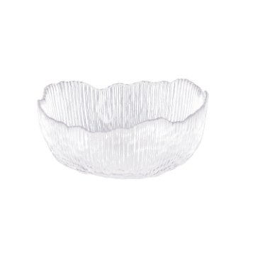 BackHome Living Скляна салатниця з рифленими краями «Edges» 13 × 13 × 6,7 см, IBO4621 - Home Club