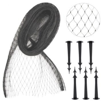 Chomik Защитная Сетка От Птиц 4 X 5 М (5 г/м²) + 6 Крепежных Штифтов, Черная, LAR6020 - Home Club